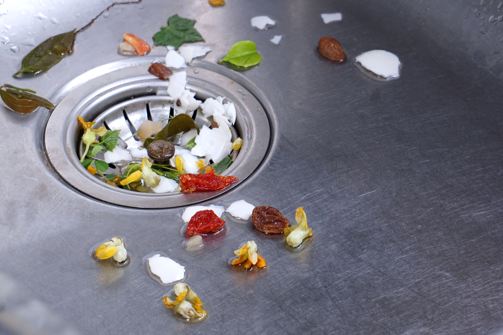 Food,Waste,From,The,Washing,Up,In,The,Sink,And
